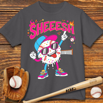 Sheeesh Baseball Drip Kids T-shirt - HomeRun PrintsKids clothes
