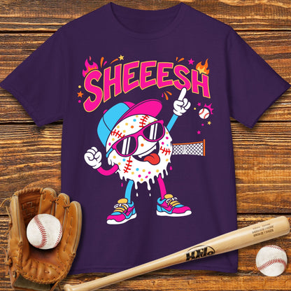 Sheeesh Baseball Drip Kids T-shirt - HomeRun PrintsKids clothes