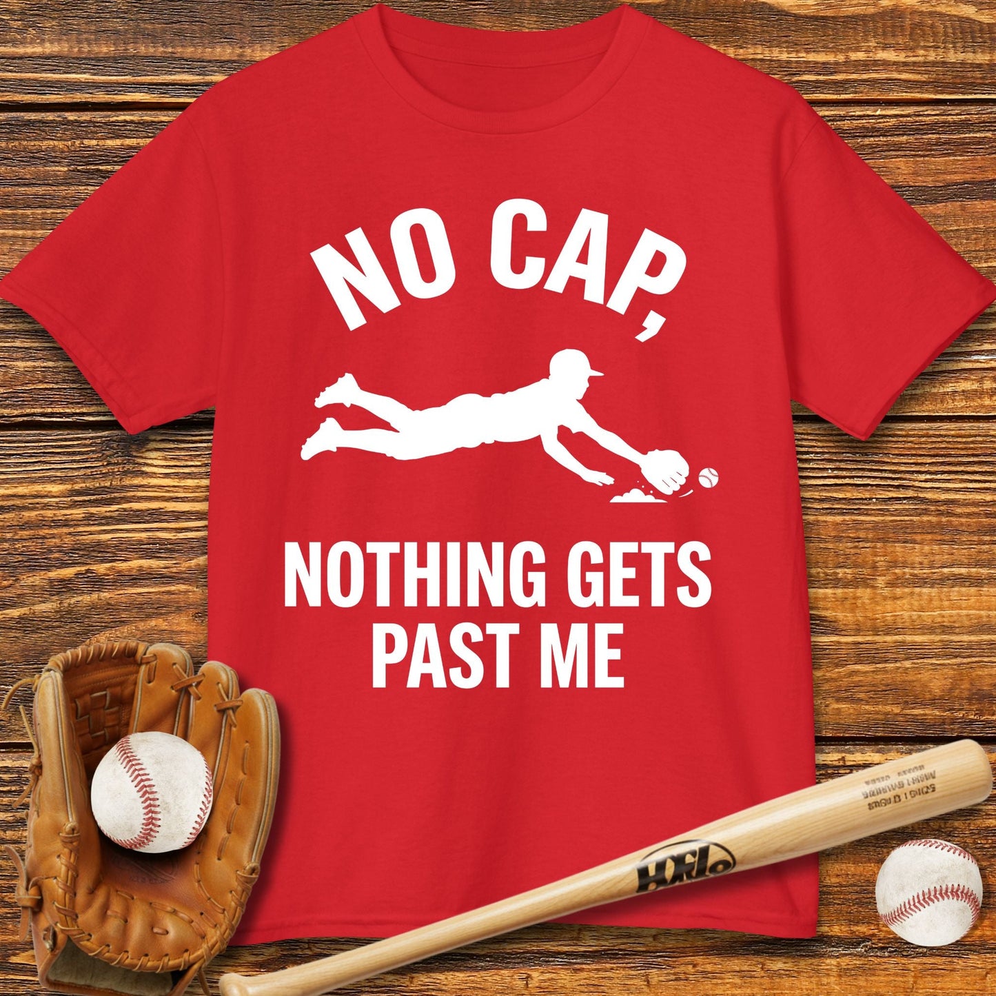 Shortstop Nothing Gets Past Me Kids T-shirt - HomeRun PrintsKids clothes