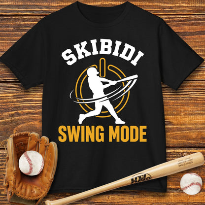Skibidi Swing Mode Baseball Kids T-shirt - HomeRun PrintsKids clothes