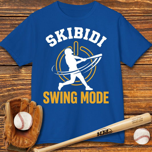 Skibidi Swing Mode Baseball Kids T-shirt - HomeRun PrintsKids clothes