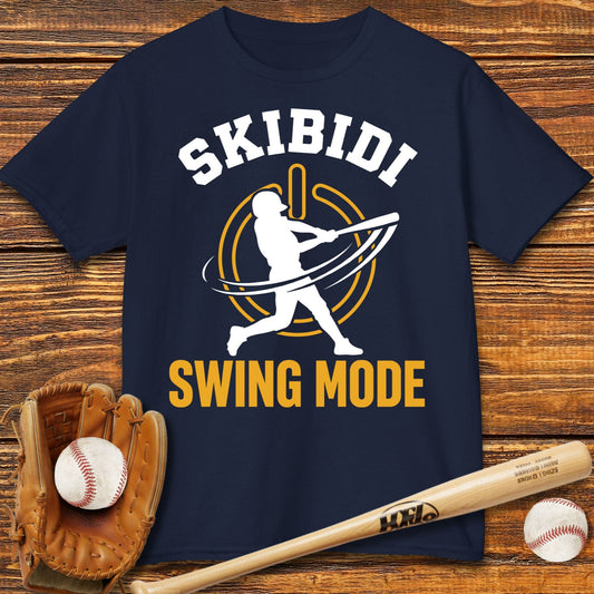 Skibidi Swing Mode Baseball Kids T-shirt - HomeRun PrintsKids clothes