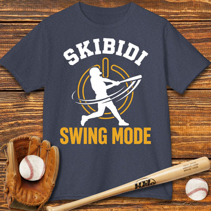 Skibidi Swing Mode Baseball Kids T-shirt - HomeRun PrintsKids clothes