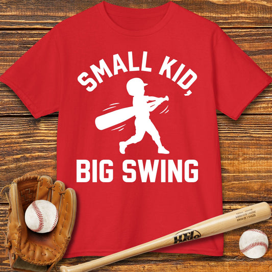 Small Kid Big Swing Kids T-shirt - HomeRun PrintsKids clothes