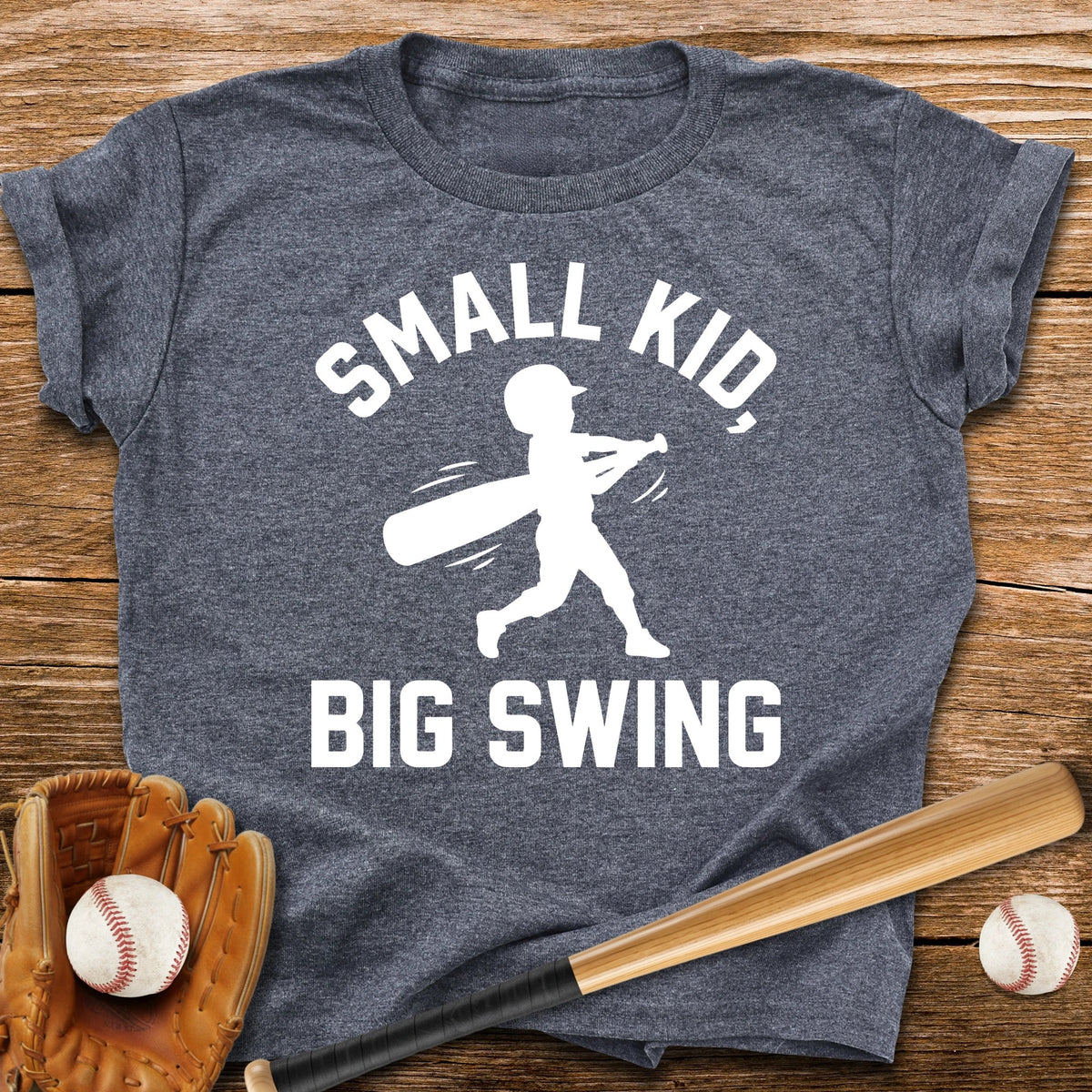 Small Kid Big Swing Youth Tee - HomeRun PrintsKids clothes