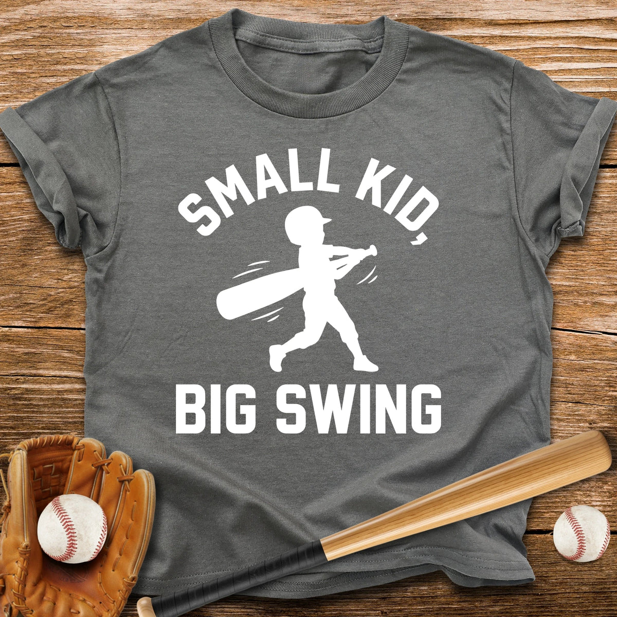 Small Kid Big Swing Youth Tee - HomeRun PrintsKids clothes