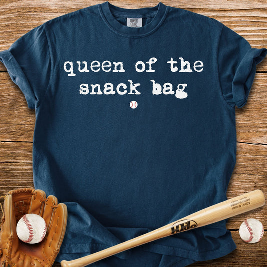 Snack Bag Reigning Queen T-Shirt - HomeRun PrintsComfort Colors