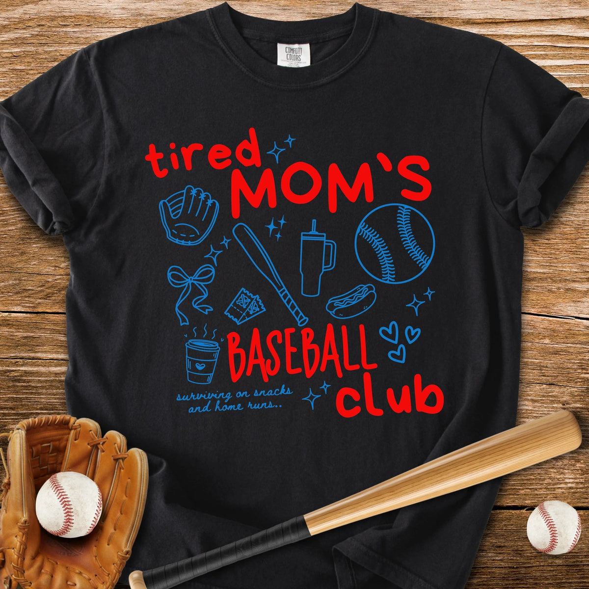 Snacks And Home Runs Mom - HomeRun PrintsComfort Colors