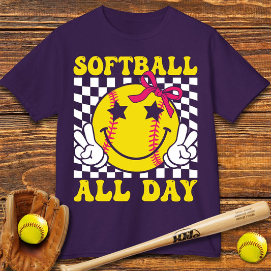 Softball All Day Kids T-shirt - HomeRun PrintsKids clothes