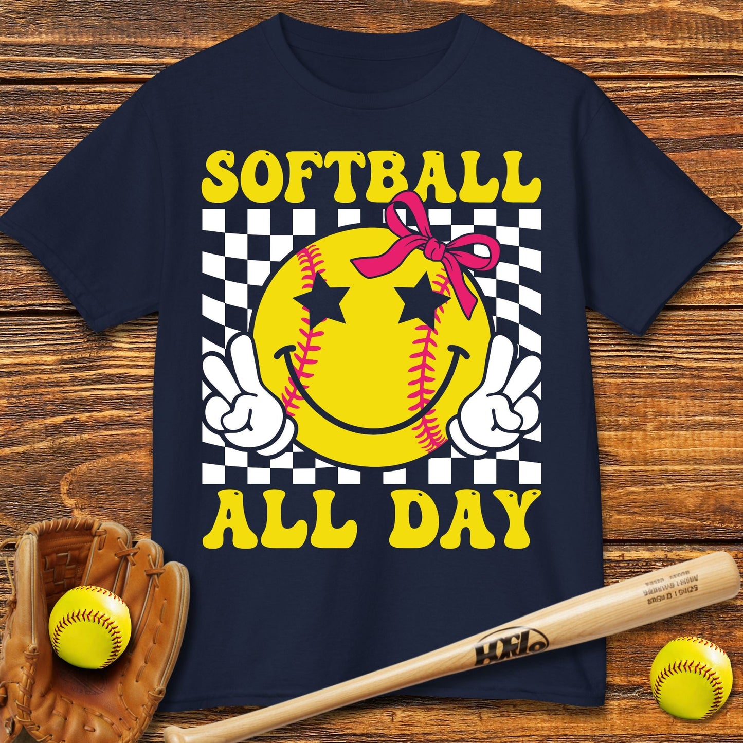 Softball All Day Kids T-shirt - HomeRun PrintsKids clothes