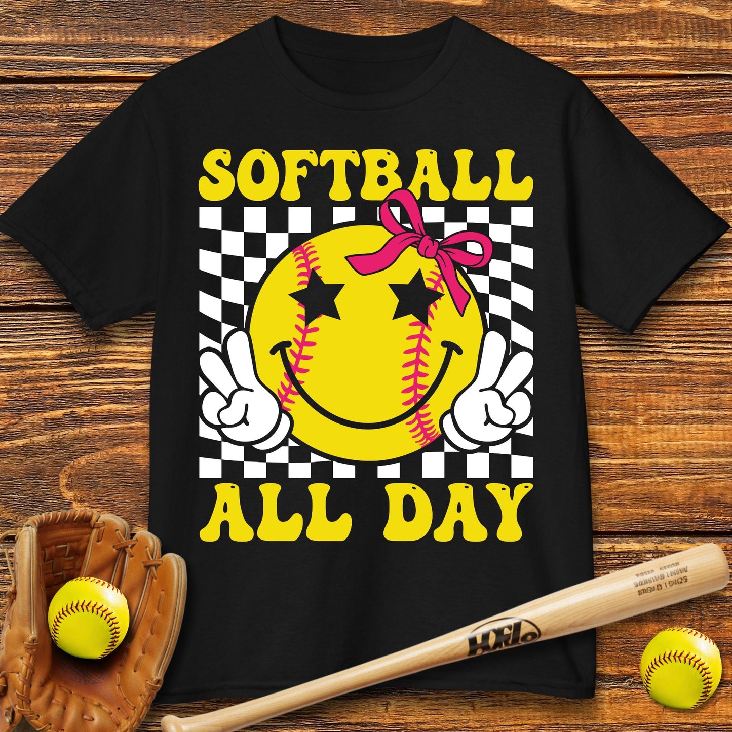 Softball All Day Kids T-shirt - HomeRun PrintsKids clothes