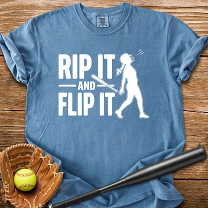 Softball Batter Bat Flip - HomeRun PrintsComfort Colors