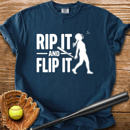 Softball Batter Bat Flip - HomeRun PrintsComfort Colors