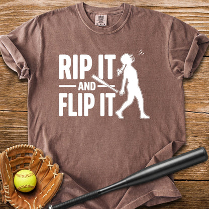 Softball Batter Bat Flip - HomeRun PrintsComfort Colors