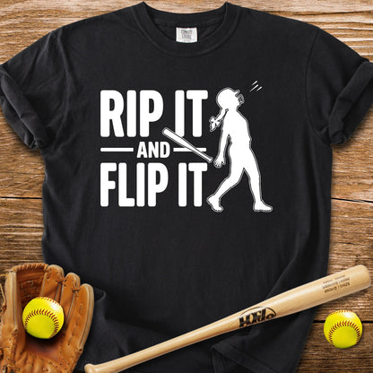 Softball Batter Bat Flip - HomeRun PrintsComfort Colors