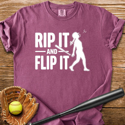 Softball Batter Bat Flip - HomeRun PrintsComfort Colors
