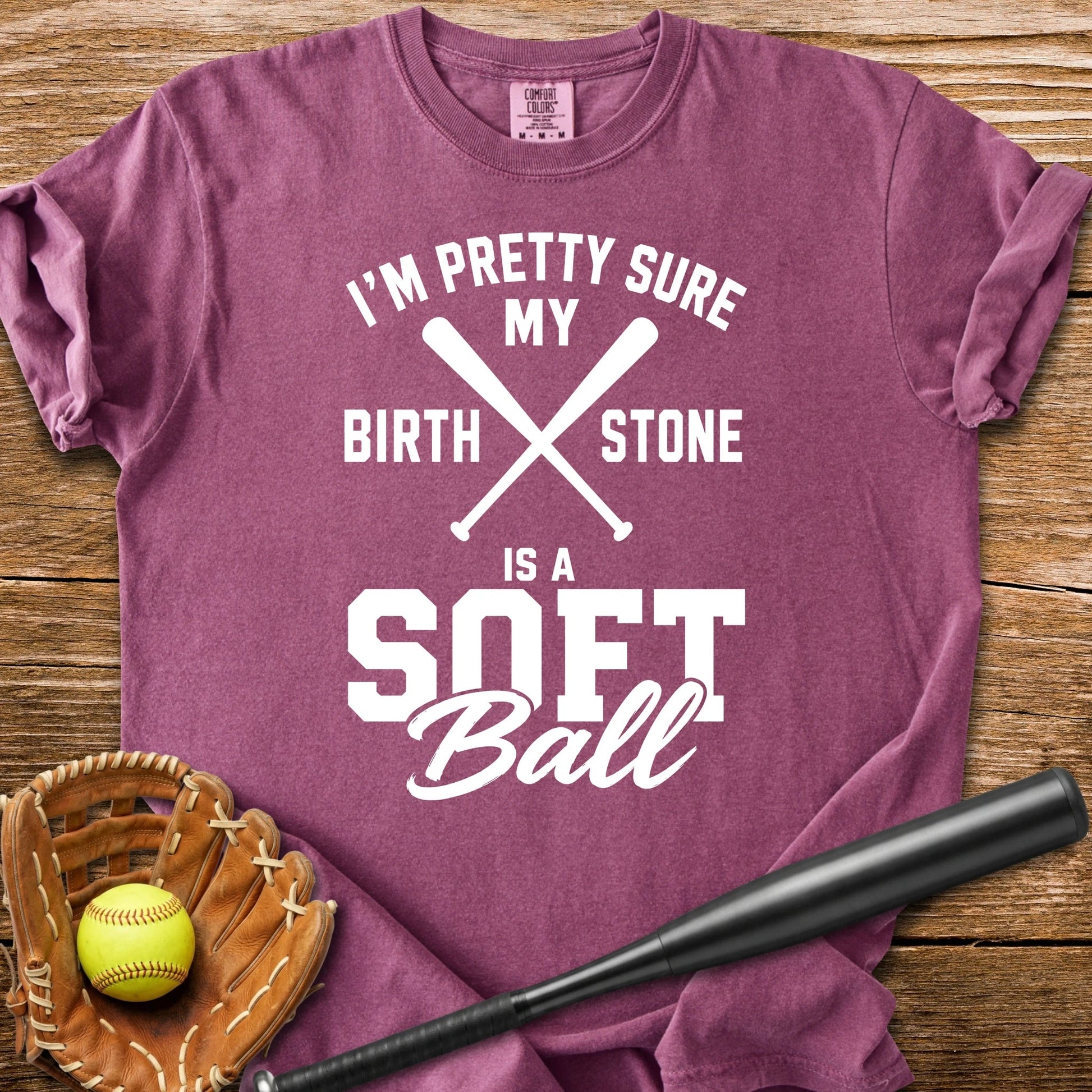 Softball Birthstone Joke - HomeRun PrintsComfort Colors