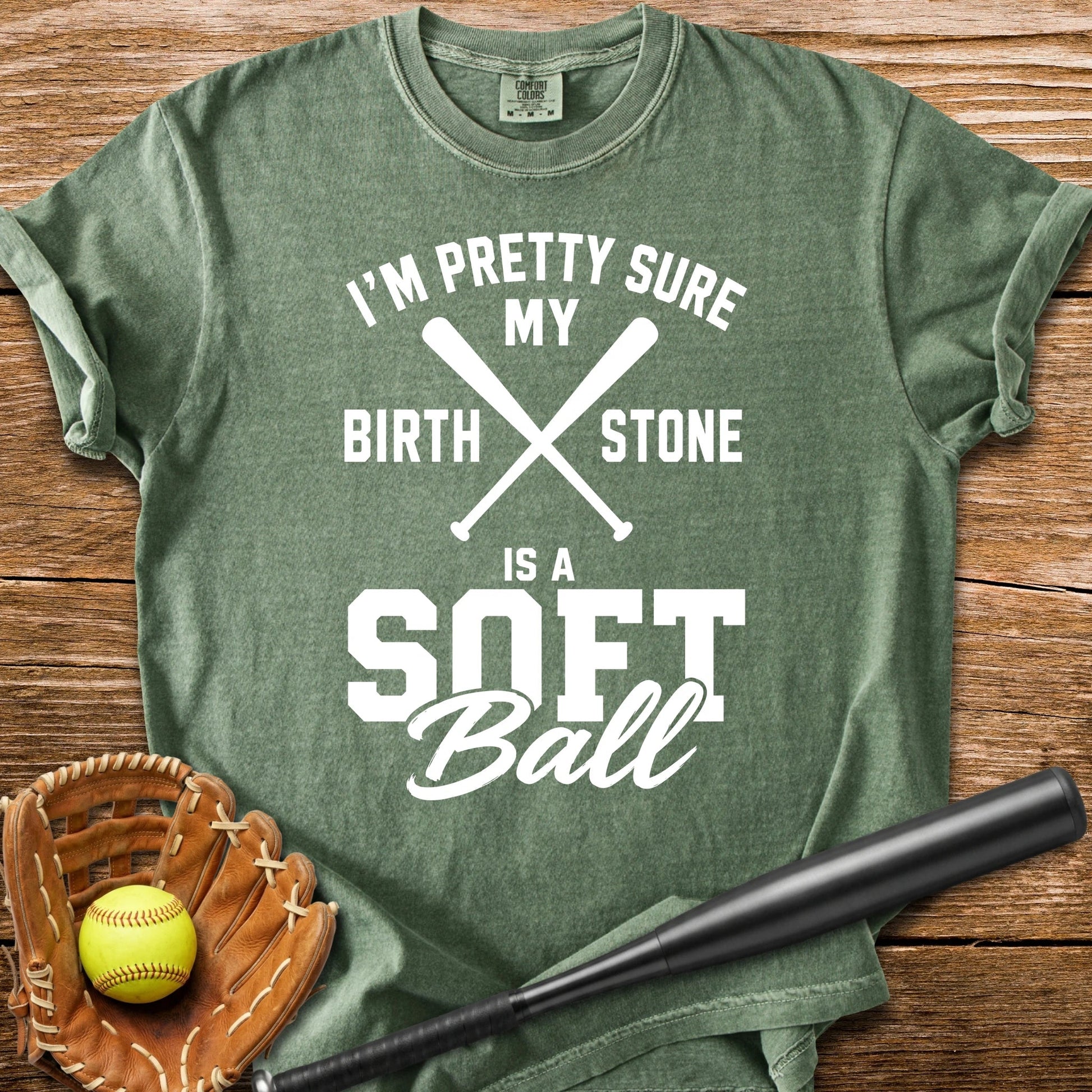 Softball Birthstone Joke - HomeRun PrintsComfort Colors