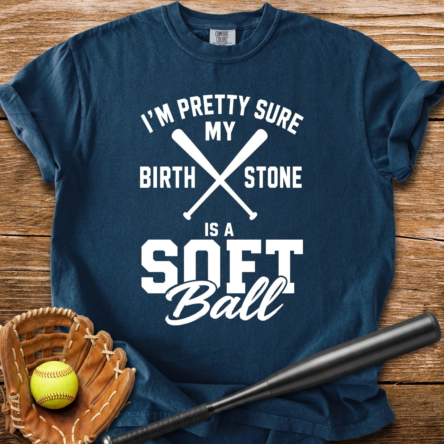 Softball Birthstone Joke - HomeRun PrintsComfort Colors