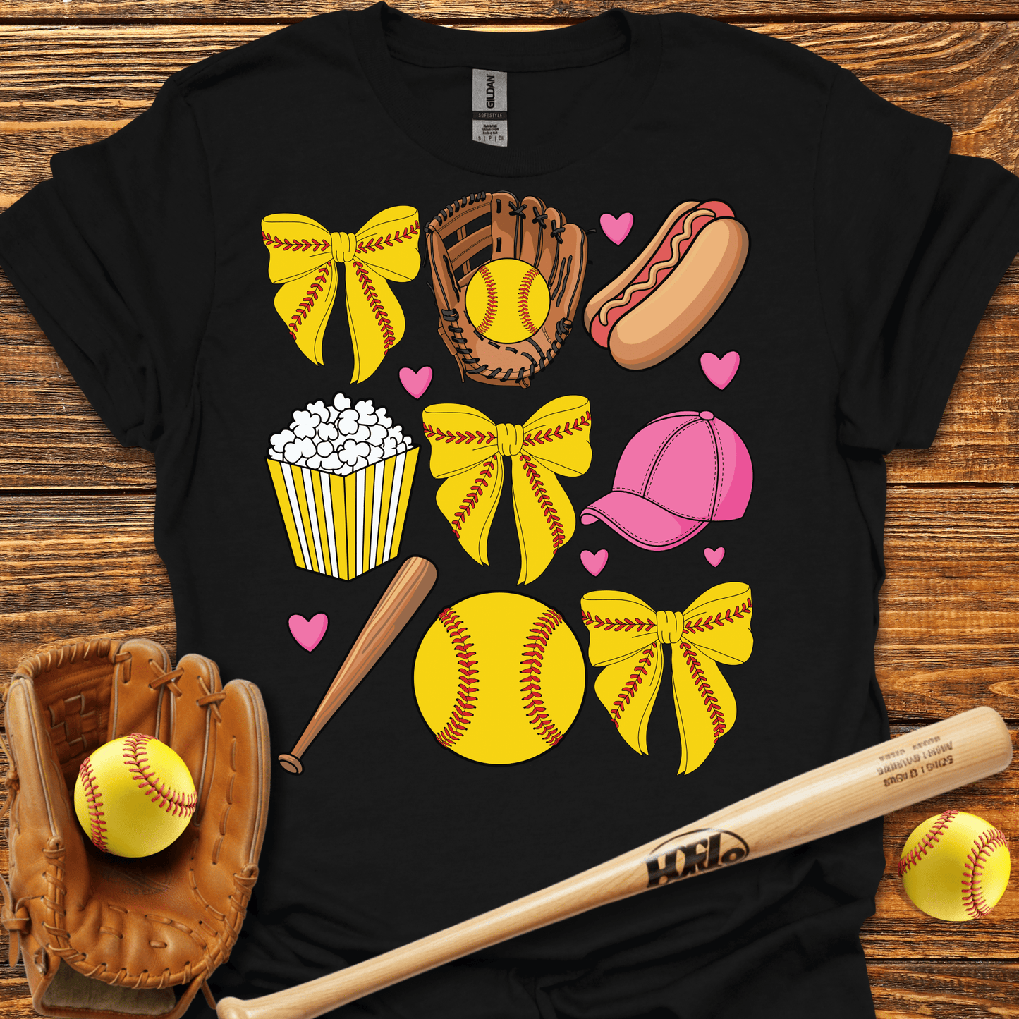 Softball Coquette Bow T-Shirt - HomeRun PrintsT-Shirt