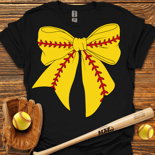 Softball Coquette Bow T-Shirt - HomeRun PrintsT-Shirt