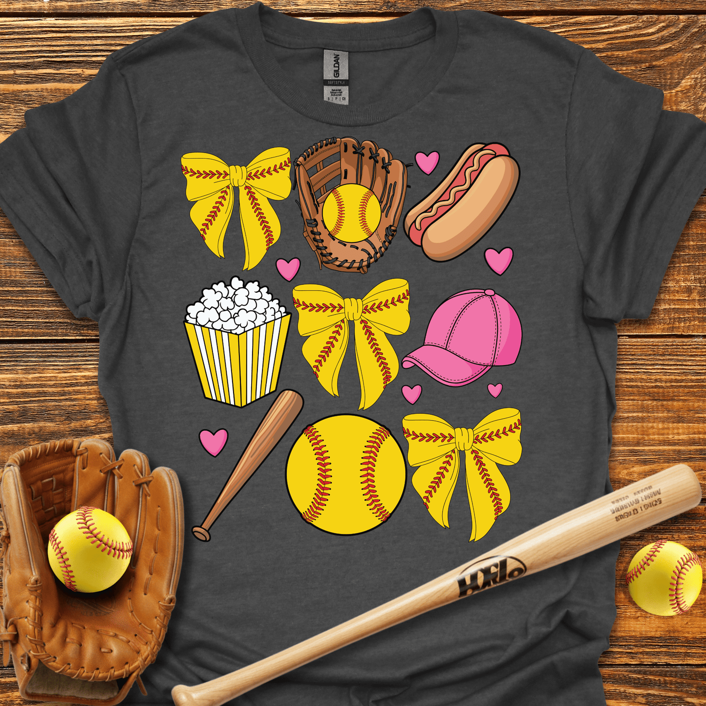 Softball Coquette Bow T-Shirt - HomeRun PrintsT-Shirt