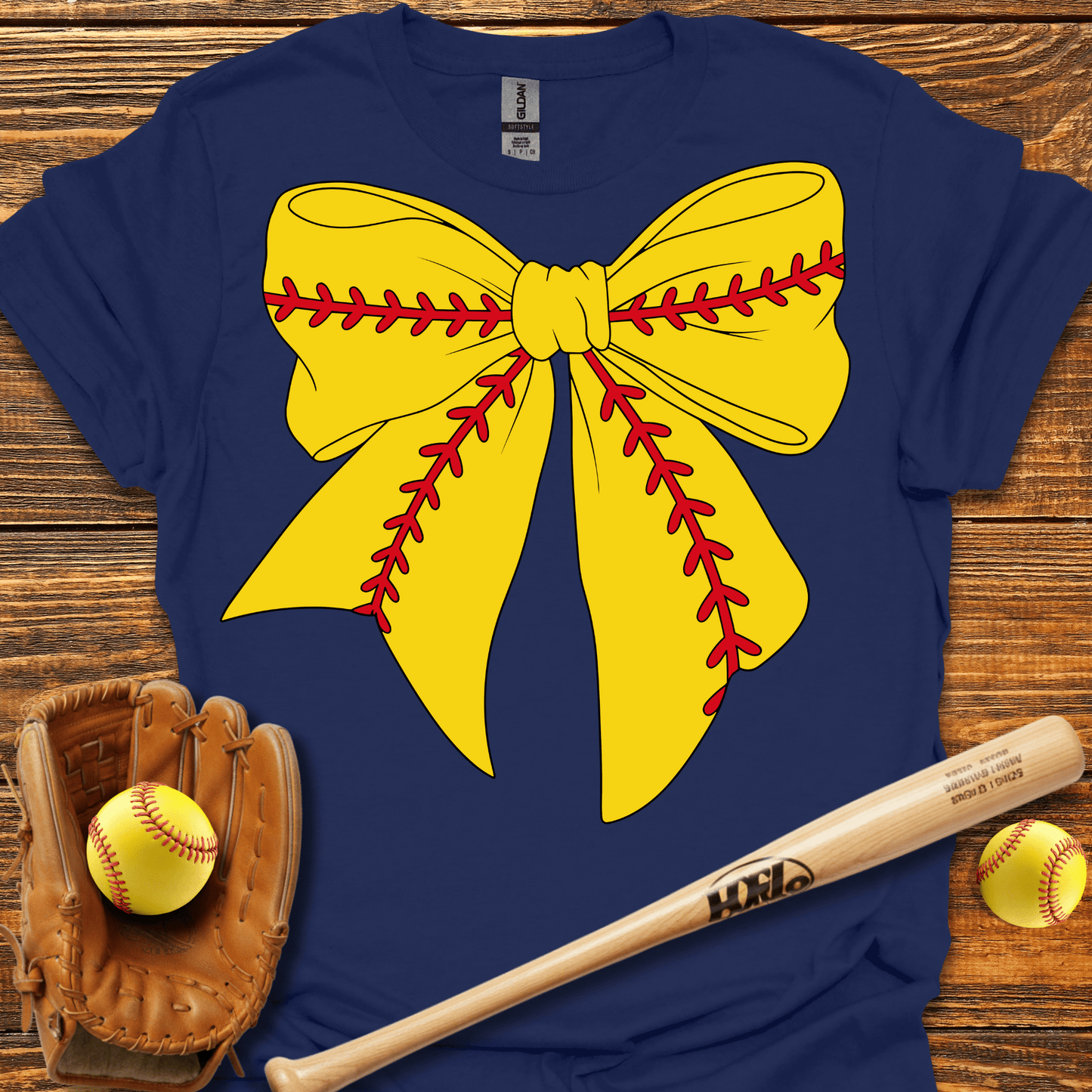 Softball Coquette Bow T-Shirt - HomeRun PrintsT-Shirt
