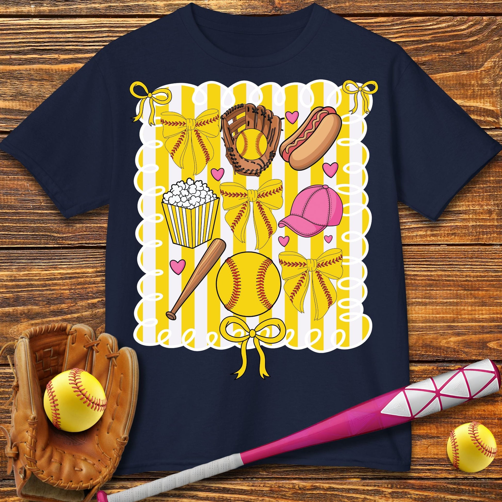 Softball Coquette Kids T-Shirt - HomeRun PrintsKids clothes
