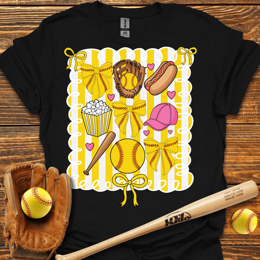 Softball Coquette T-Shirt - HomeRun PrintsT-Shirt