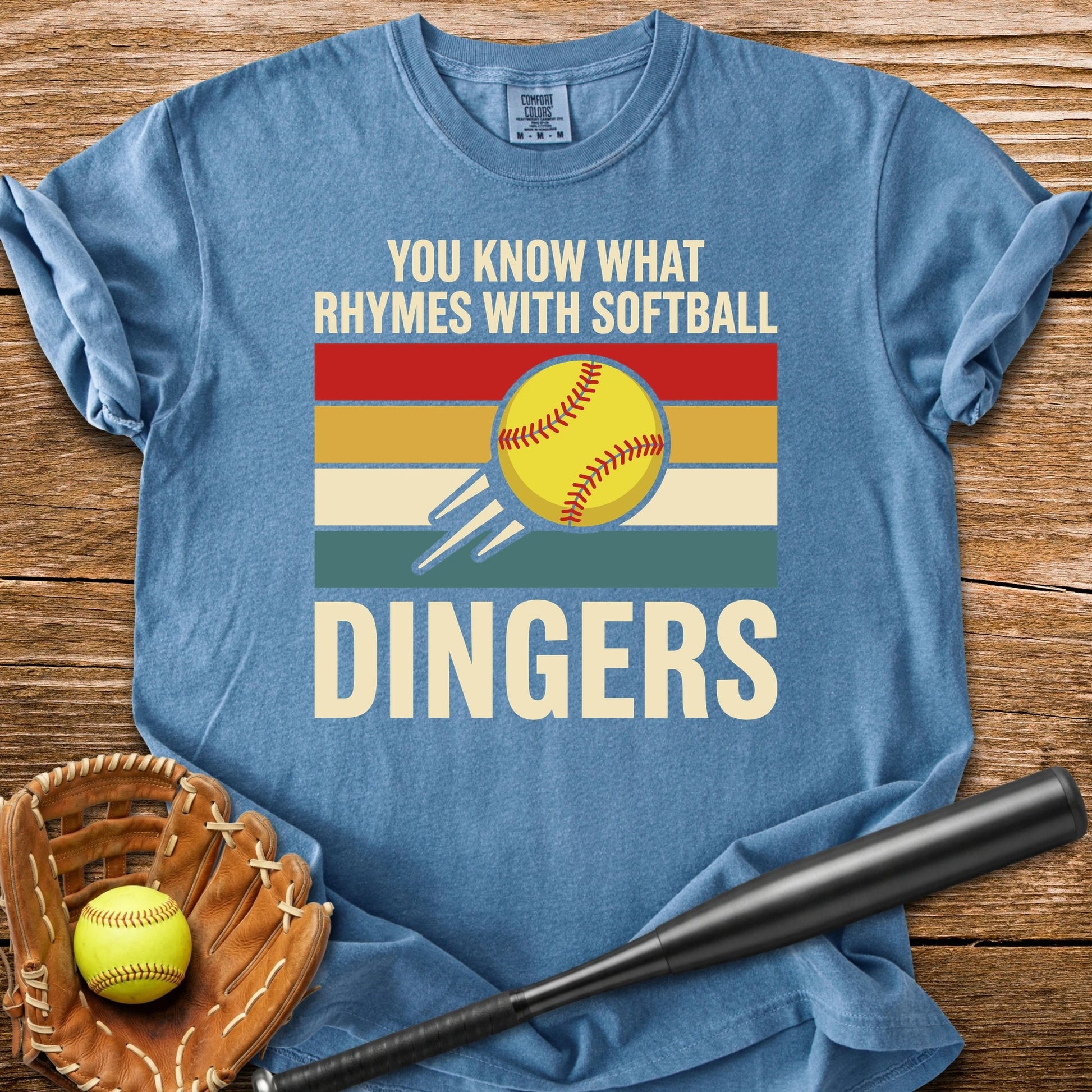 Softball Dingers Joke - HomeRun PrintsComfort Colors