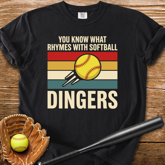 Softball Dingers Joke - HomeRun PrintsComfort Colors