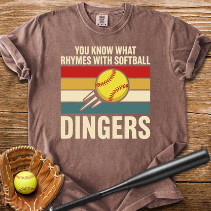 Softball Dingers Joke - HomeRun PrintsComfort Colors