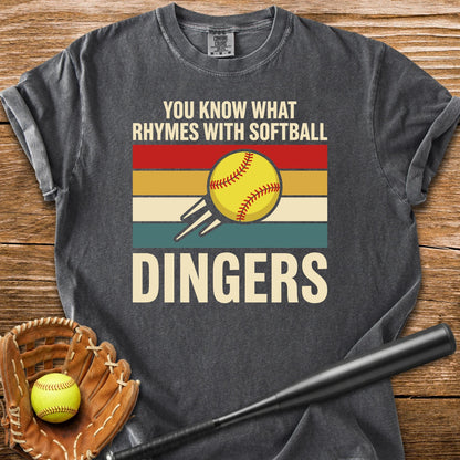 Softball Dingers Joke - HomeRun PrintsComfort Colors