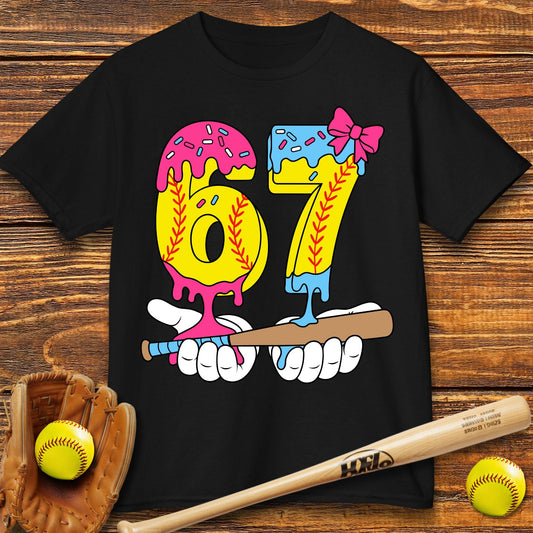 Softball Drip 67 Kids T-shirt - HomeRun PrintsKids clothes