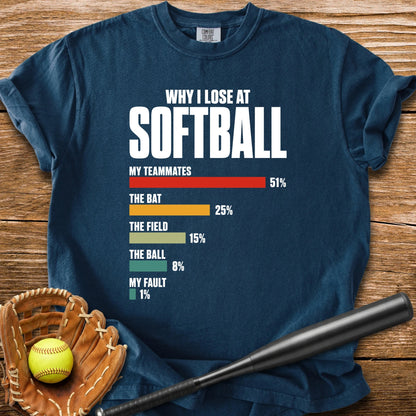 Softball Excuses Chart - HomeRun PrintsComfort Colors