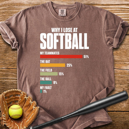 Softball Excuses Chart - HomeRun PrintsComfort Colors