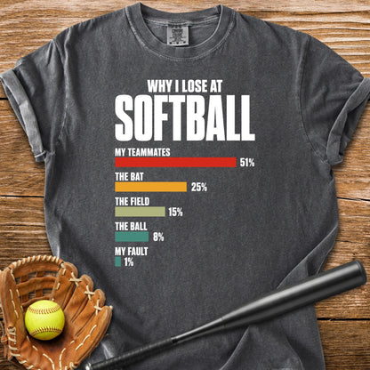 Softball Excuses Chart - HomeRun PrintsComfort Colors