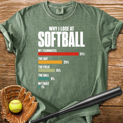 Softball Excuses Chart - HomeRun PrintsComfort Colors