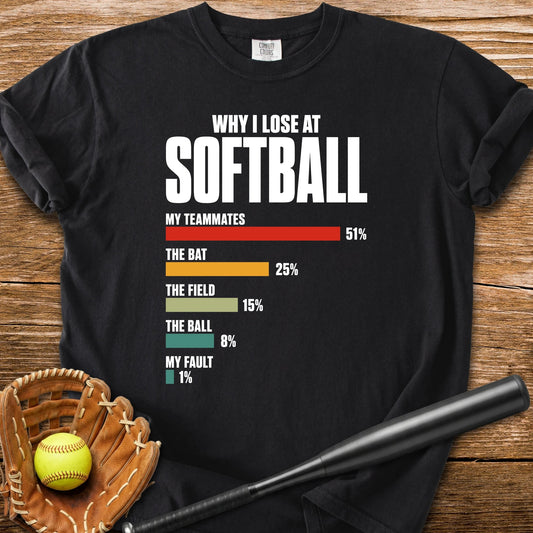 Softball Excuses Chart - HomeRun PrintsComfort Colors