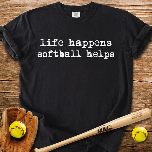 Softball Fixes Everything T-Shirt - HomeRun PrintsComfort Colors