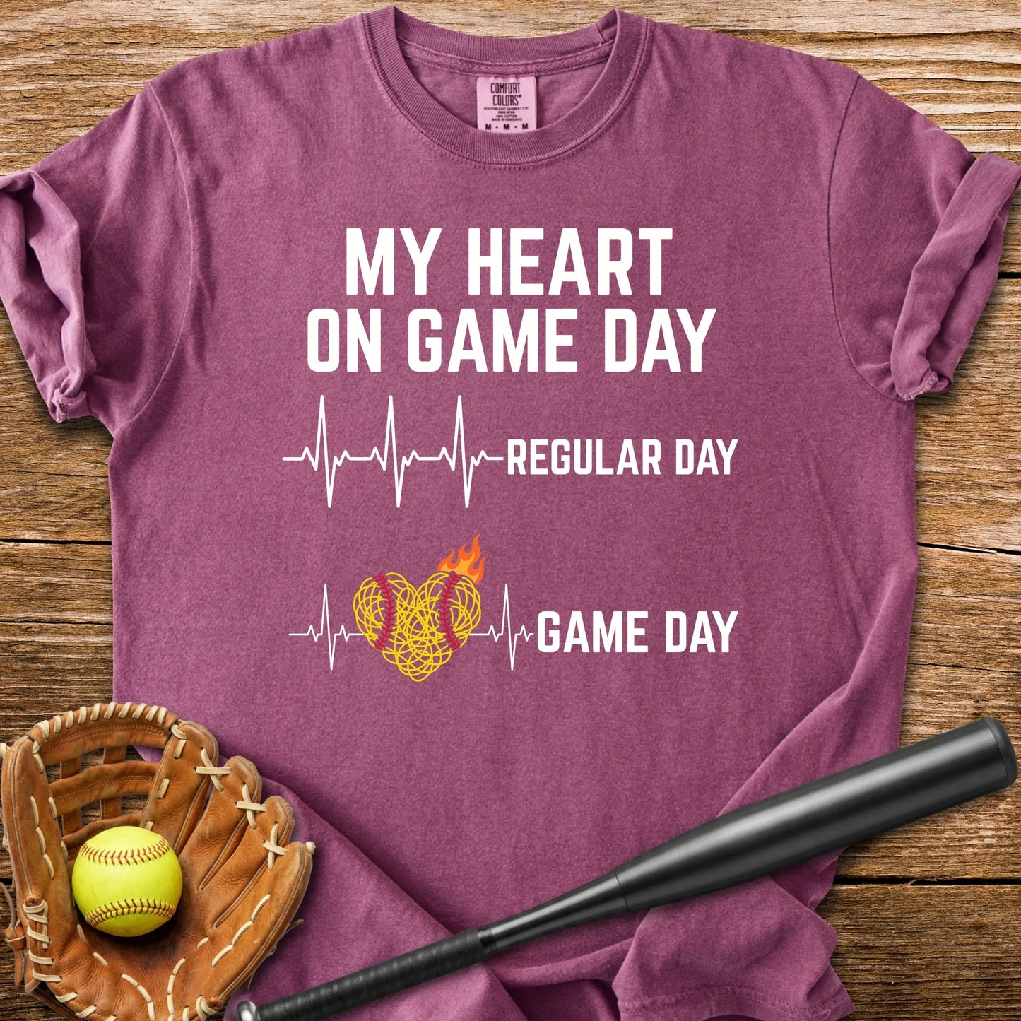 Softball Game Day - HomeRun PrintsComfort Colors