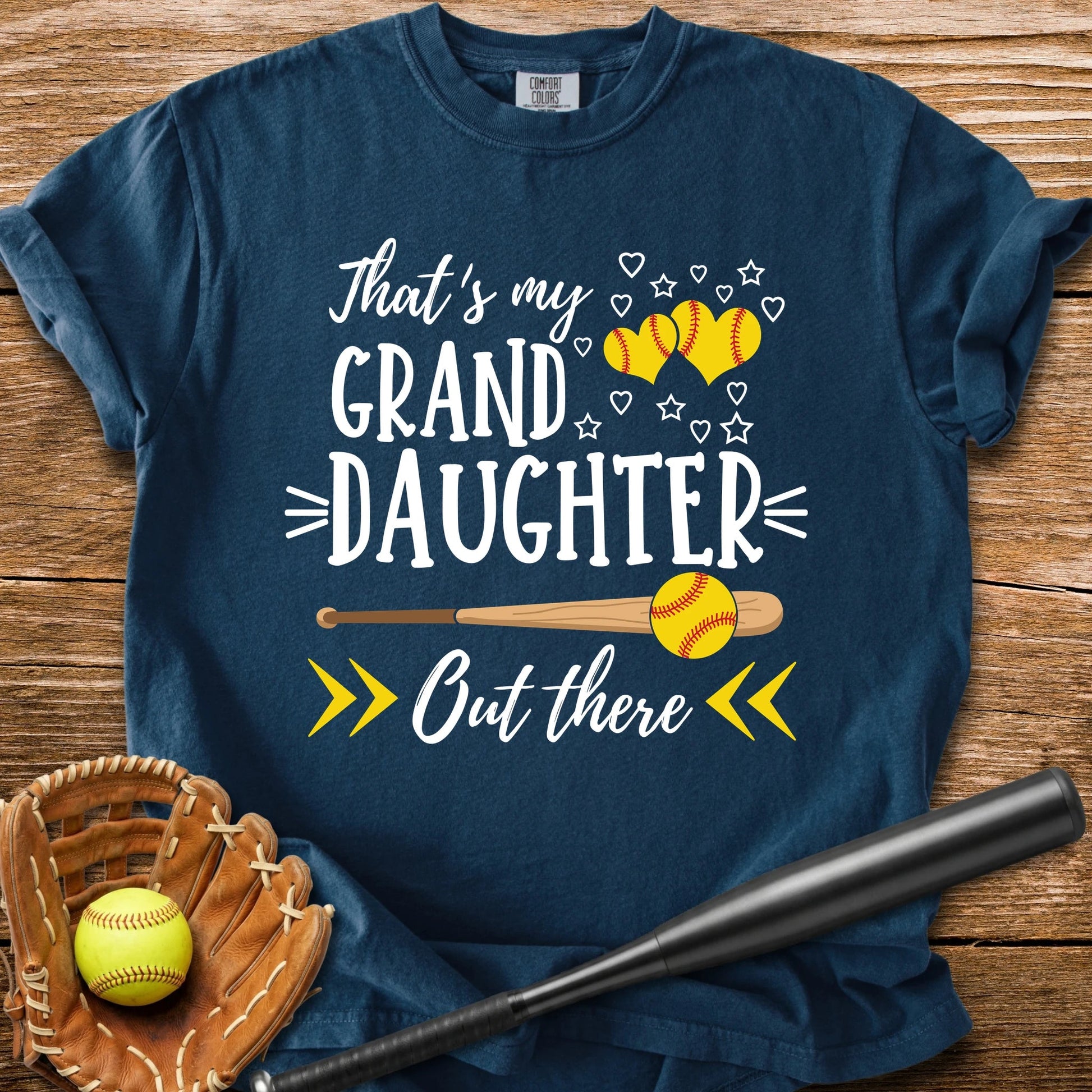 Softball Granddaughter - HomeRun PrintsComfort Colors