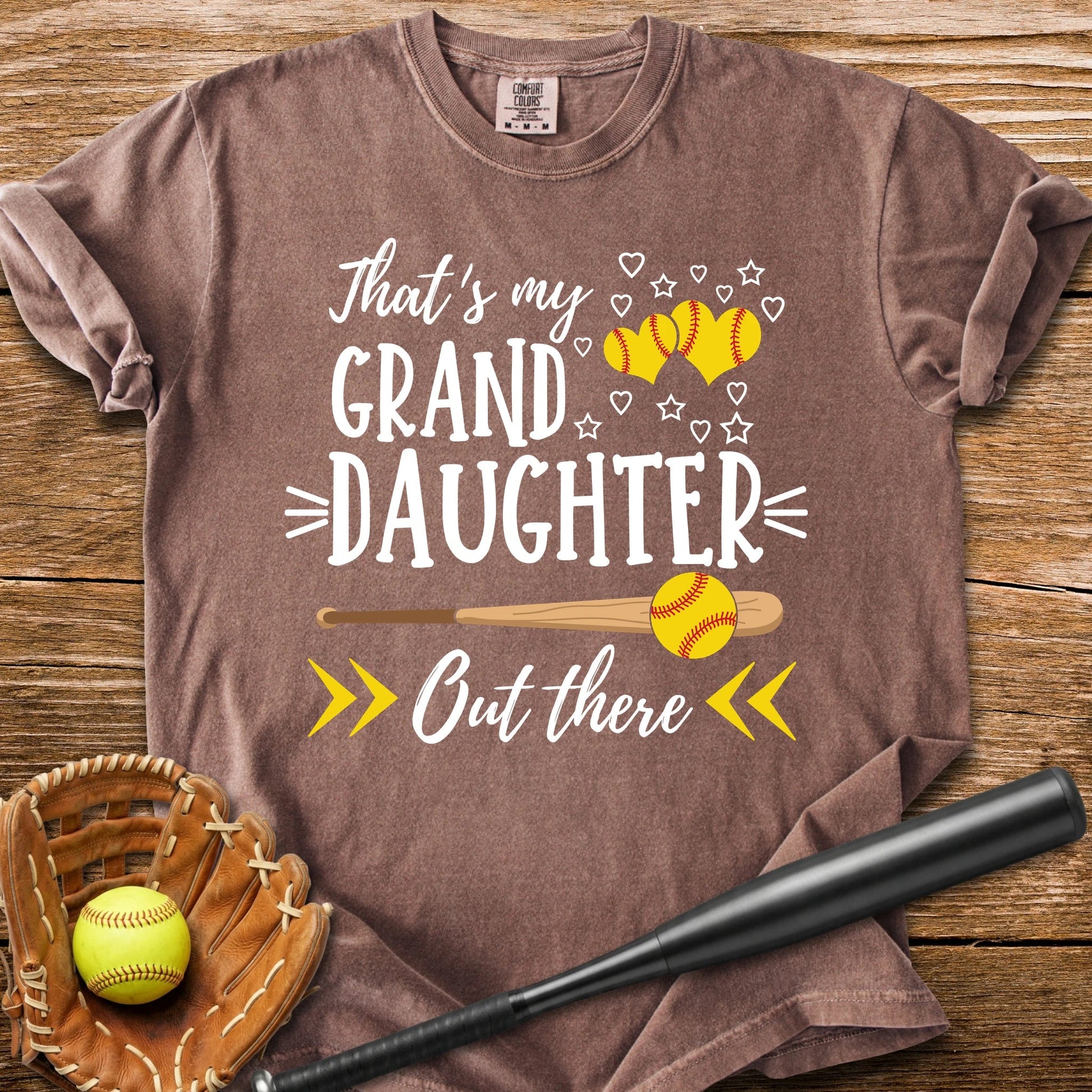 Softball Granddaughter - HomeRun PrintsComfort Colors