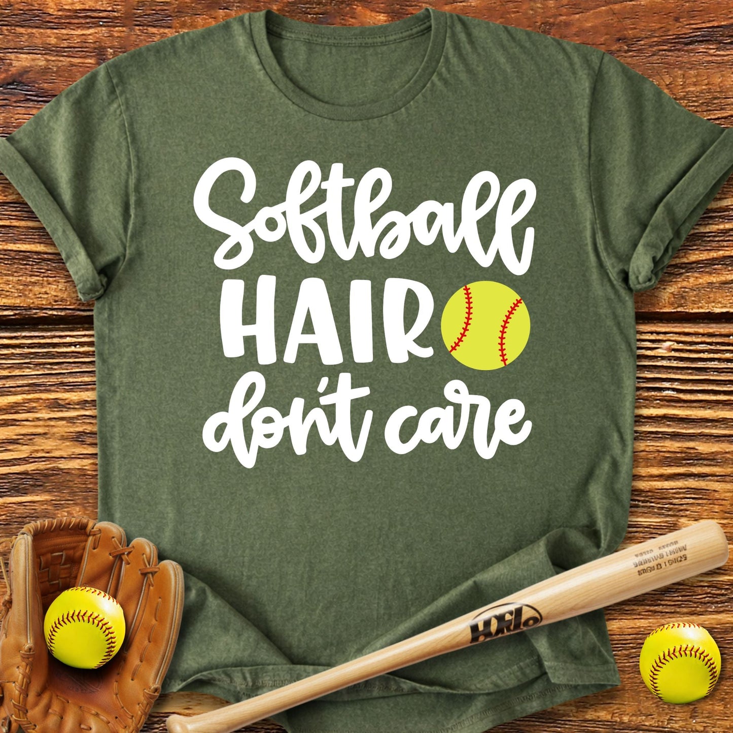Softball Hair T-Shirt - HomeRun PrintsT-Shirt