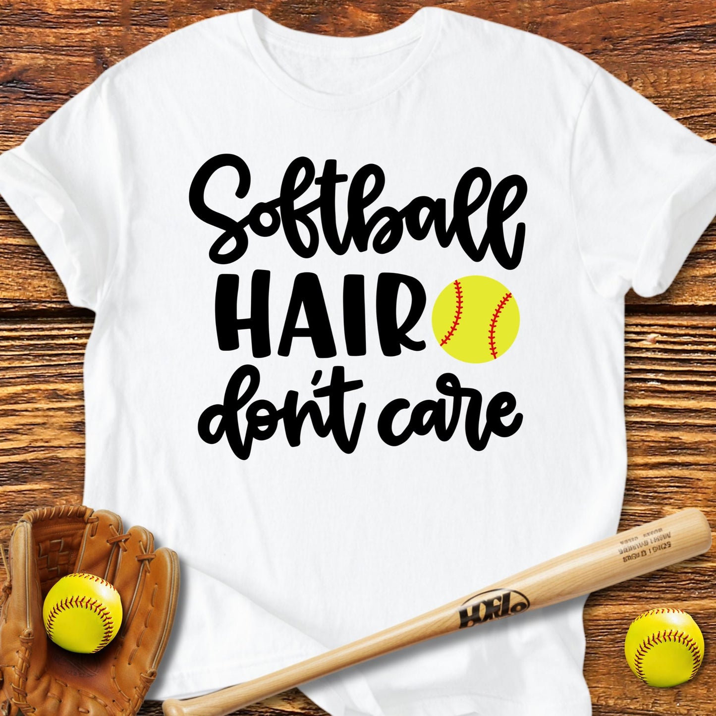 Softball Hair T-Shirt - HomeRun PrintsT-Shirt