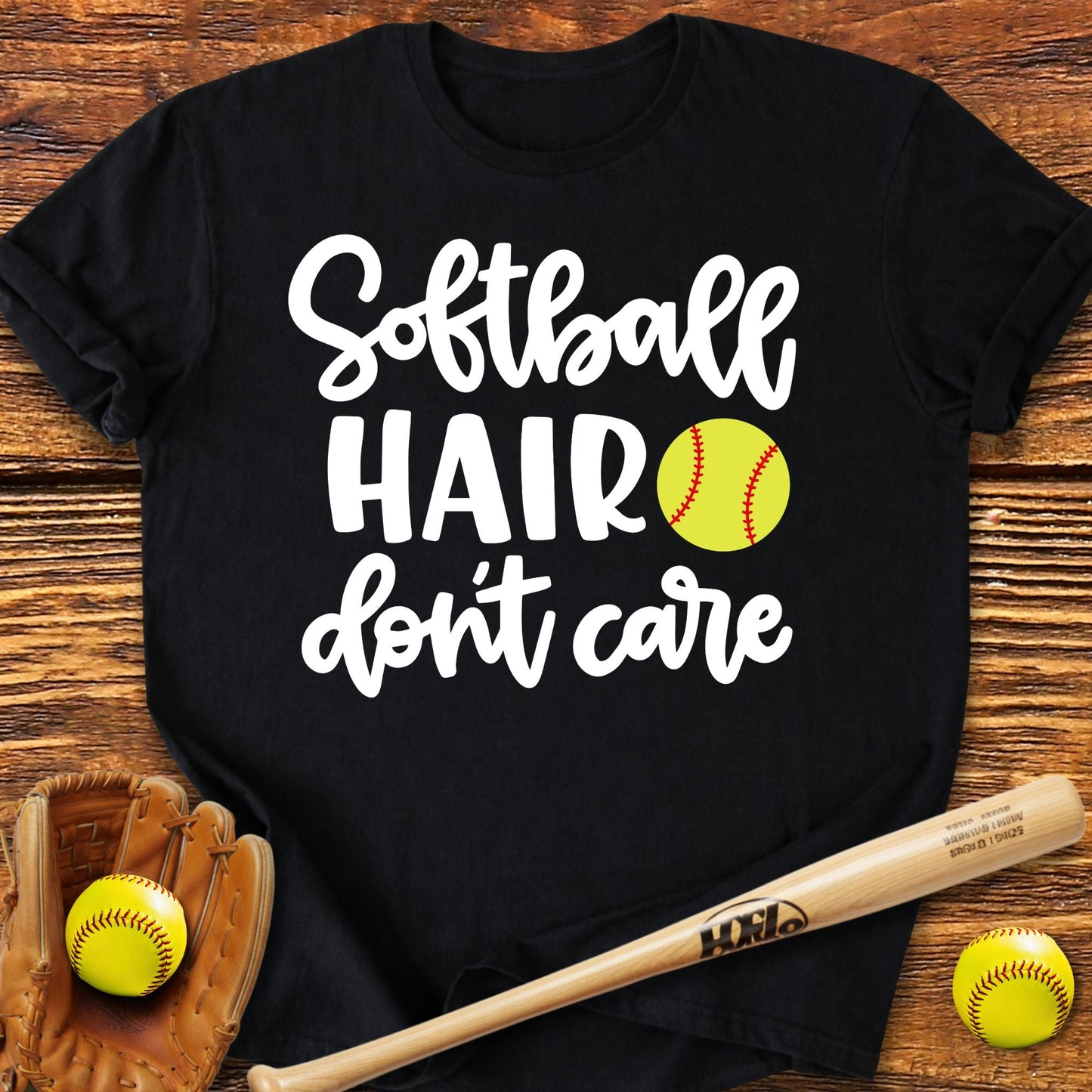 Softball Hair T-Shirt - HomeRun PrintsT-Shirt