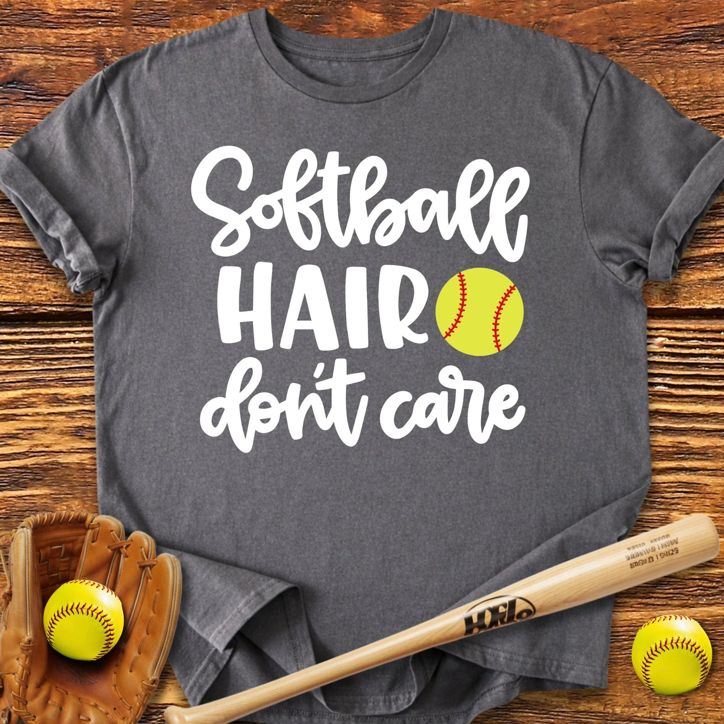 Softball Hair T-Shirt - HomeRun PrintsT-Shirt