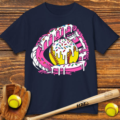 Softball Ice Cream Drip Kids T-shirt - HomeRun PrintsKids clothes