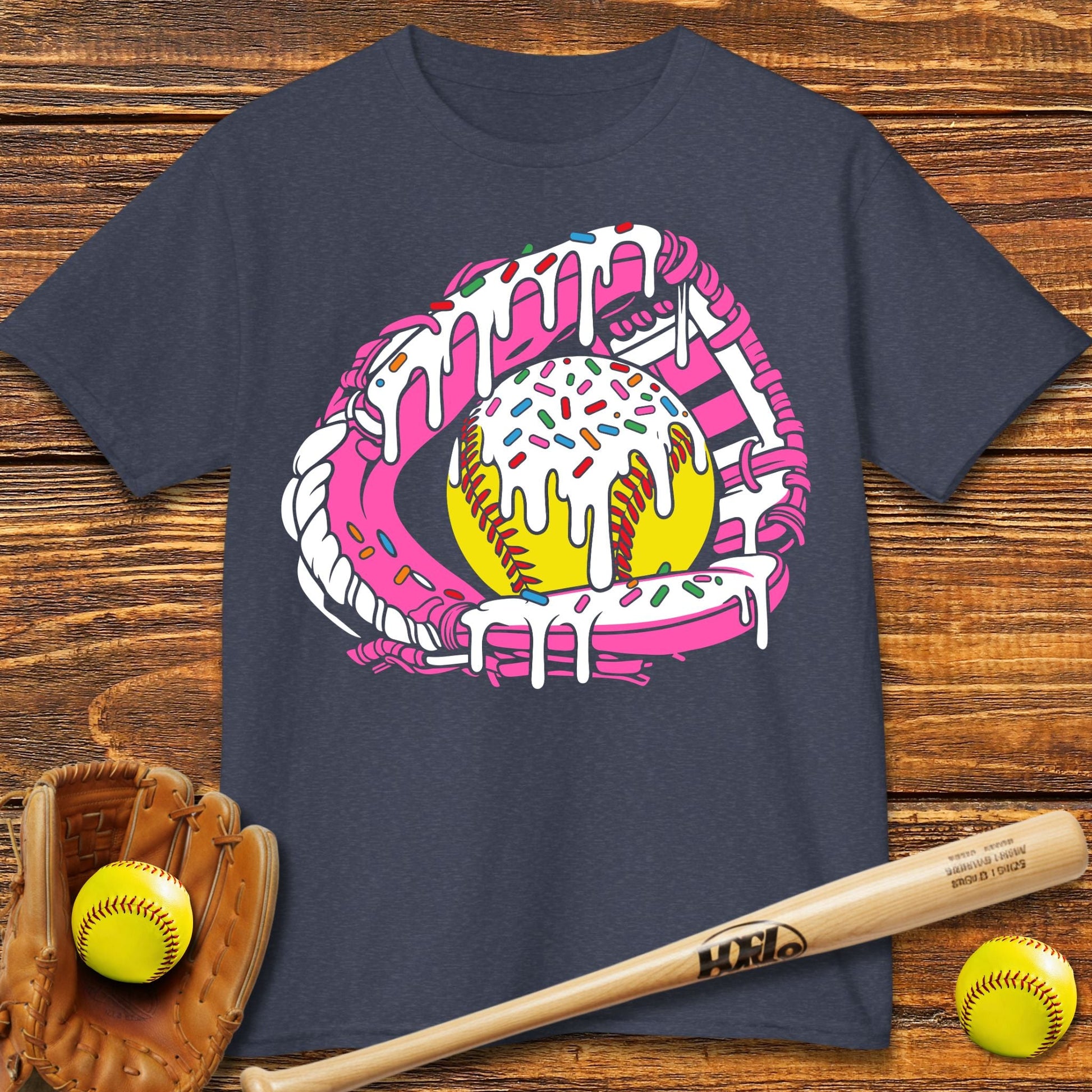 Softball Ice Cream Drip Kids T-shirt - HomeRun PrintsKids clothes