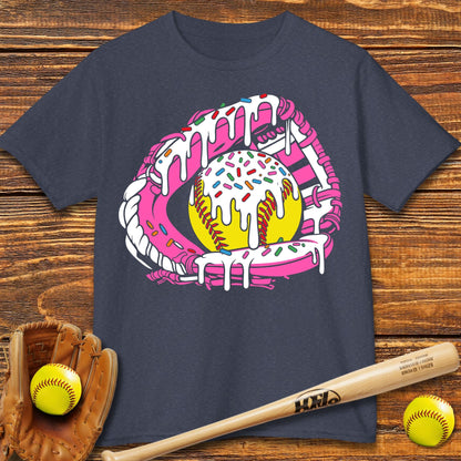 Softball Ice Cream Drip Kids T-shirt - HomeRun PrintsKids clothes
